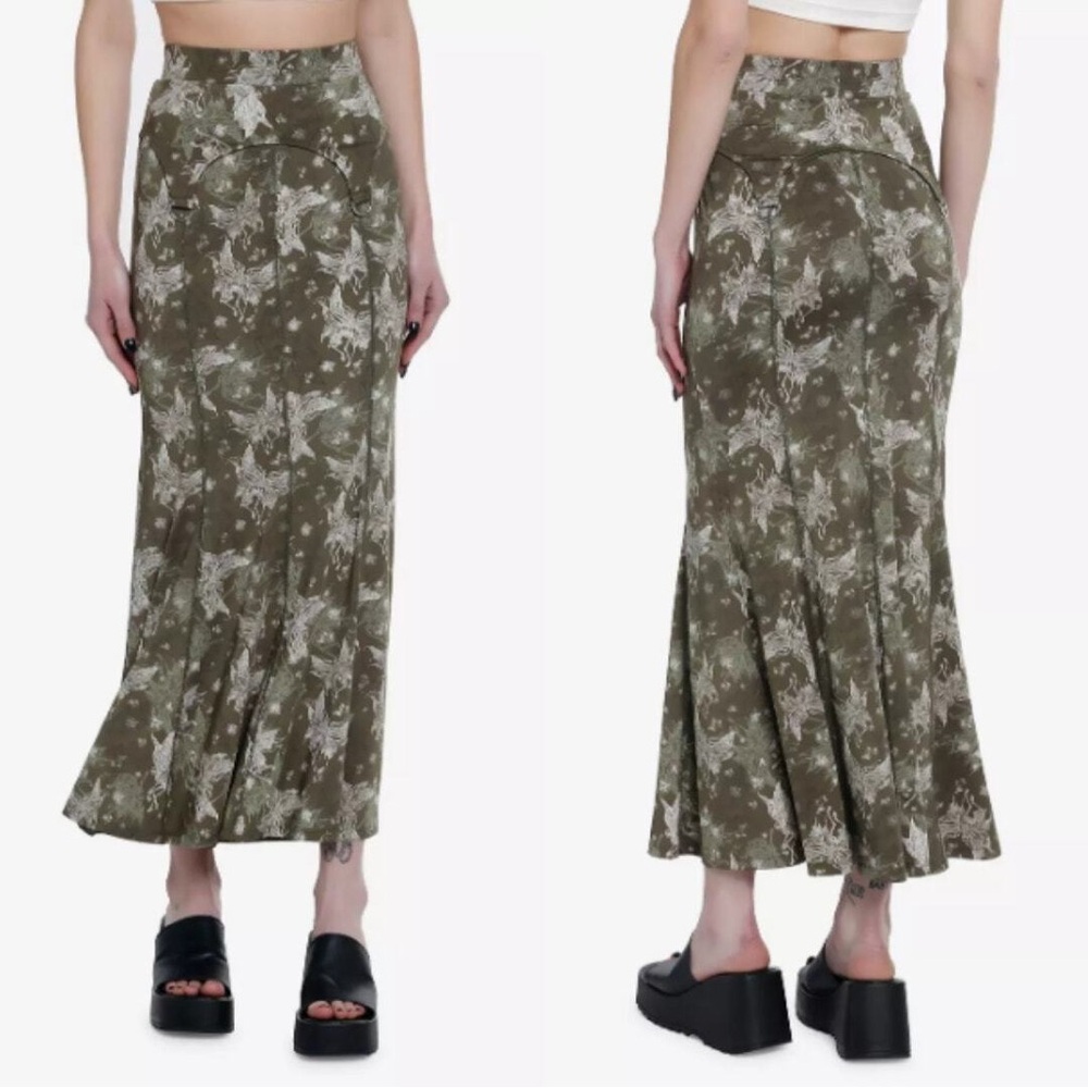 Hot Topic Thorn and Fable Fairy Skeleton Maxi Skirt